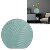 Leaves Pattern Ceramic Vase Nordic Style Dark Green Flat Leaf