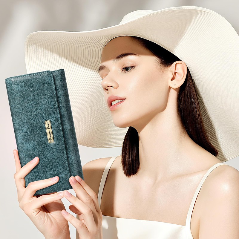 Pomelo Best Wallet Women RFID Blocking Trifold Credit Card Holder