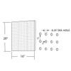 Azar Displays 771620-GRE Plastic Pegboard for Wall Organization - Garage