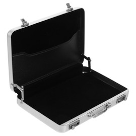 TEHAUX Business Card Holder Box, Mini Credit Card Organizer, Briefcase Shape Cards Storage Box Aluminum Name Card Holder for Men Women