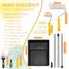 12 Pieces Paint Roller Set with Extension Pole, Professional Paint