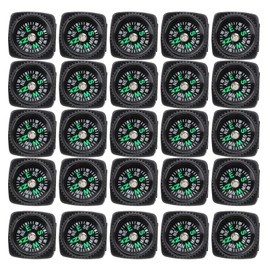 Vbestlife 25Pcs/Pack Button Compass, Mini Compass for Camping Hiking Boating Touring Emergency Survival