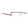 BLUELESS Rimless Reading Glasses Small Readers Men Women（Tortoise）