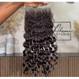 6x6 hd Lace Closure 9x6 2x6 Burmese Curly Closure Burmese Curly Hair and Closure Hair Bundles with Frontal 13x4 13x6 4x4 Closurestyle: Yaki straight, color: natural color, Stretched Length: 4 Inches