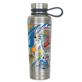 Catstudio Glacier Park Stainless Steel Water Bottle | BPA Free Triple Wall Insulation with Non Slip Bottom | Great for Running, Hiking, Sports, & Travel