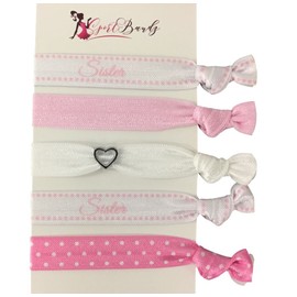Sister Gift, Sister Hair Ties- Girls Hair Accessories- Sister Elastics - Gift For Sister