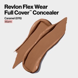 Revlon ColorStay Flex Wear Full Cover Concealer with Hyaluronic Acid and Vitamin E, Flexible and Long-Lasting Texture, 076 Caramel, 10 ml