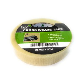Rolls of Strong Reinforced Glass Filament Crossweave Tape Heavy Duty 50m (25mm)