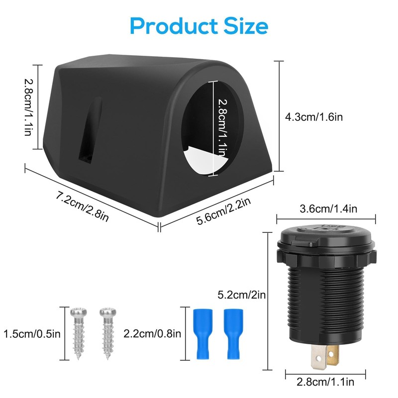 Linkstyle USB Socket Tent Panel, Car Charger Socket with USB