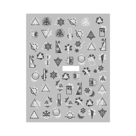 Christmas Nail Sticker Snow Tree Santa Geometric Figure Line Nail Decal 571 Nail Wraps Stickers Manicure Supplies for Women Nails Full Long Lasting Easy Apply and Remove