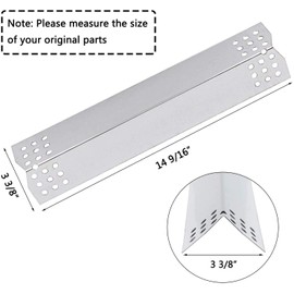 BBQ-Element Grill Replacement Parts for Nexgrill 720-0737, Grill Master 720-0737, Stainless Steel Burner Pipe Tubes & Heat Plate Tent Shields Replacement kit for Tera Gear 780-0390.