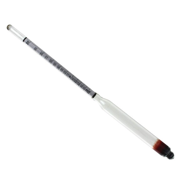 HYDROMETER - ALCOHOL, 0 - 200 PROOF and Tralle