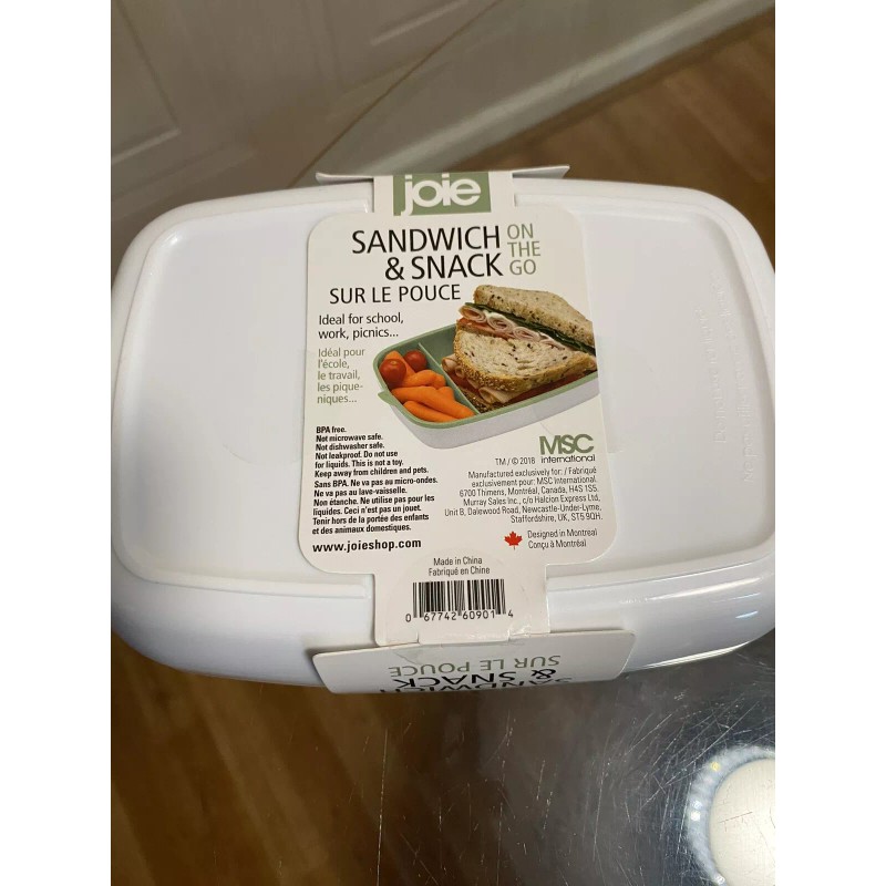 Joie MSC Sandwich And Snack On The Go Container Clear