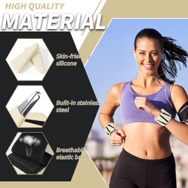 Wrist & Ankle Weights for Women, Wearable Strong Arm & Leg Weights Set of 2(1Lbs Each), Adjustable Ankle Weights for Walking, Yoga, Dance, Barre,Gym,Exercise,Pilates,Walking Running