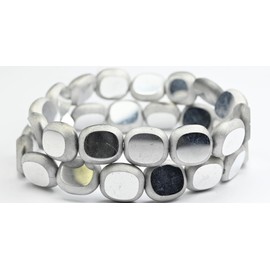 Table Cut Round Candy Beads, Crystal Crystal Silver Half Coating 2X (00030-27001-2X), Glass, Czech Republic (17 x 16 mm)