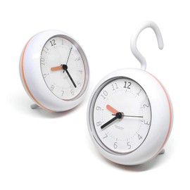 mooas Silent Waterproof Clock 3 Types, Bathroom Clock, Shower Clock (Orange)