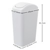 Buyitt Plastic Swing Bin Trash Bin, Waste Bin with Lid,