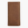 Genuine Leather Long Wallet for Men, Trifold & Checkbook, RFID