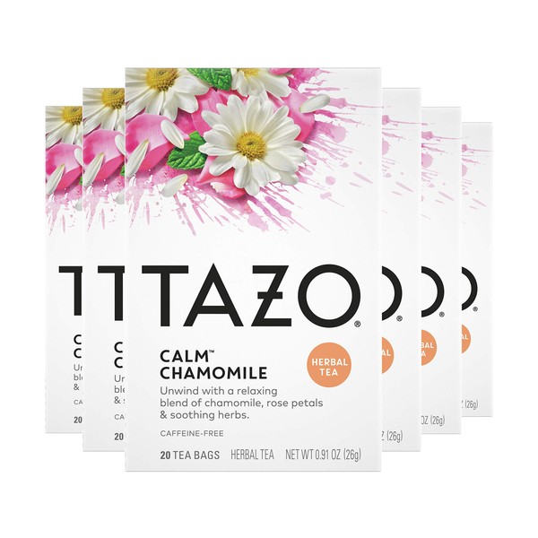Tazo Tea Bags For a Calming Beverage Calm Chamomile Caffeine-Free