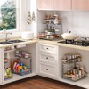 Liuoud Under Sink Organizer Storage 2 Pack, 2 Tier Slide
