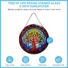 6-Inch Tree of Life Stained Glass Suncatcher | Elegant Window