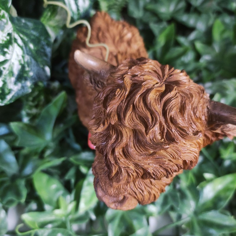 Vivid Arts - Highland Cow - Standing Ornament with Red