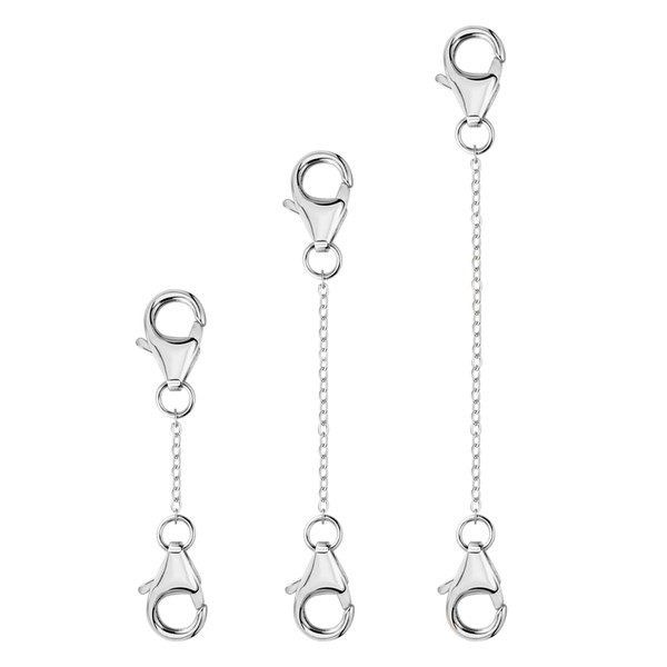 Necklace Extender White Gold Plated Brass Chain Extenders Extension for