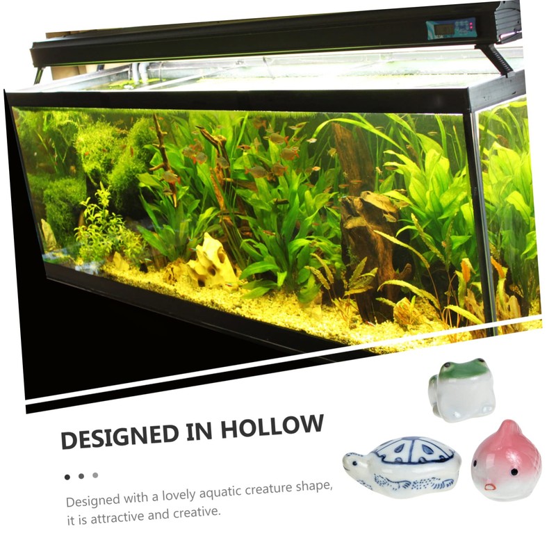 Ipetboom Aquarium Sand Decorative Balls 3pcs Ceramic Floating Decors for