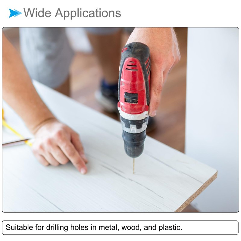 CoCud ツイス トドリルビット 4mm 切削直径 0.16" シャンク 高速度鋼黒オキサイドコーティングジョバービットセット 金属 木材