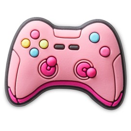 Crocs Jibbitz Pink Gaming Controller, No Size, Polyvinyl Chloride, No Gemstone