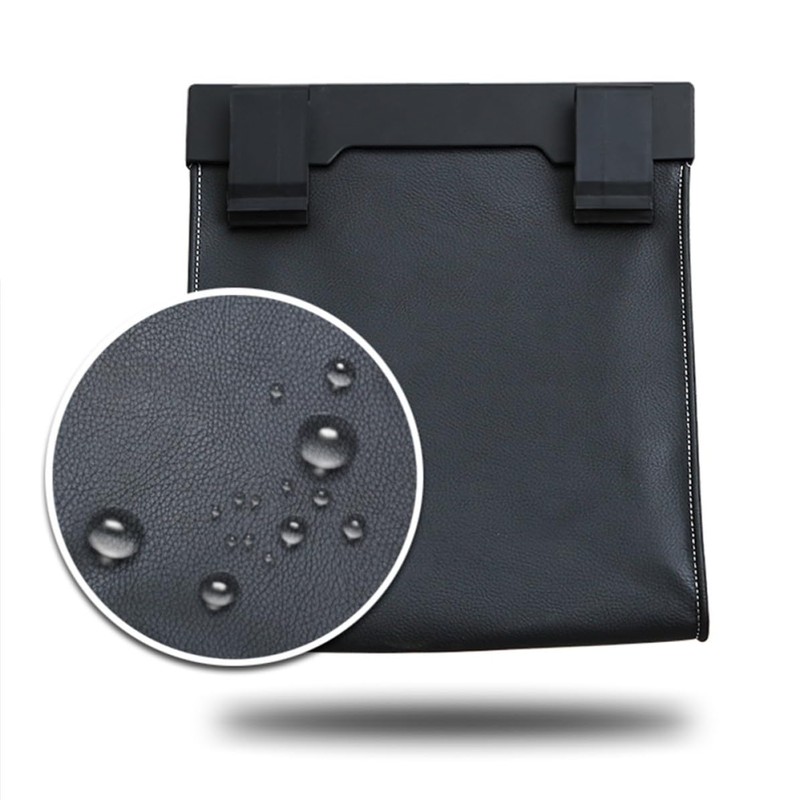Bolsa de Basura Diseño Compacto Negro de Cuero Plegable para