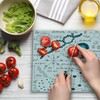 Lunarable Abstract Cutting Board, Science Physics DNA Molecule Formulas Atomic