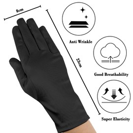 ItkFresh Opera Satin Gloves - Womens Black Costume Gloves