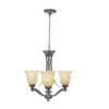 Commercial Electric Rustic Iron 3-light Chandelier