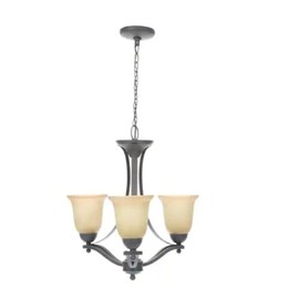 Commercial Electric Rustic Iron 3-light Chandelier