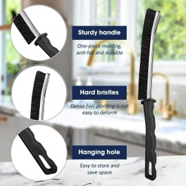 Crevice Cleaning Brush,New Multifunctiona<wbr/>l Brush Tool, Black 