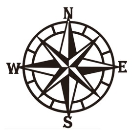 AWISZZZ Rustic Nautical Touch to Your Home with 12in Metal Compass Wall Decor Perfect for Living Room Bedroom Office Porch Garden and Patio Beach Theme Home Decoration Black
