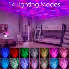 ibell Galaxy Projector, Star Projector 360° Rotation Sensory Lights, Star Lights Starry Night Light Projector for Bedroom with White Noises and Timer, Projector Light for Kids Adults Gifts Room Decor