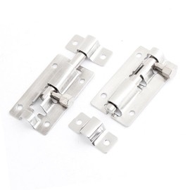 Sourcingmap 50mm Long Metal Slide Barrel Bolt Door Gate Interior Lock Latch 2 Pcs