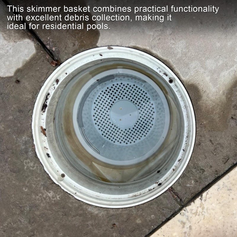 4 Pack 8" Pool Skimmer Basket Built-in Weight Stainless Handle