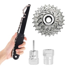 Sprocket Puller Chain Whip and Puller Set: Bicycle Chain Whip with Sprocket Puller and Puller Universal - Sprocket Puller for Compartment Cassette and Screw Ring, Tool for Bicycle Chain