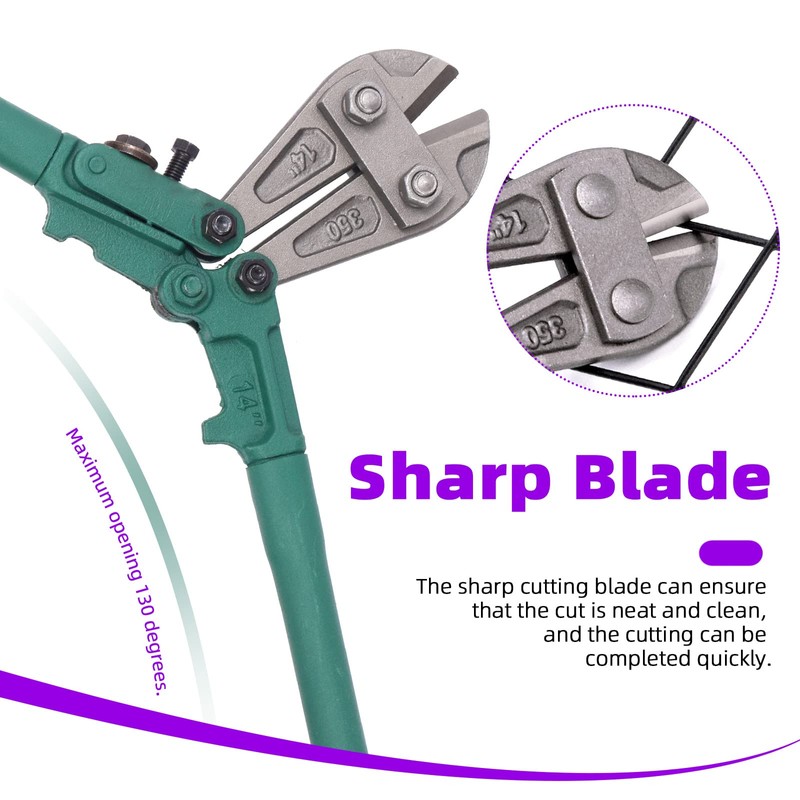 Swpeet 1Pcs 14 Inch Heavy Duty Bolt Cutter Pliers, Wire