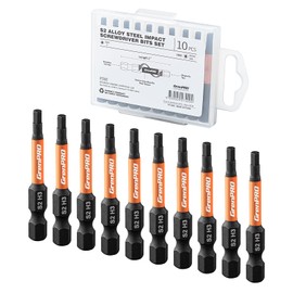 GrenPRO Hex Bit Set,Impact Hex Head Allen Wrench Drill Bit Set 3mm 10pcs (Metric),1/4” Hex-Shank S2 Steel Allen key bits,CNC Machined Tips with Magnetism, 2” Long Driver Bit With Storage Box