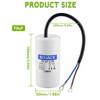 BOJACK 70 uF 450V AC 70 MFD CBB60 Wire Lead