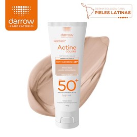 Darrow Protector Solar Facial Dermatológico con Color Actine Colors FPS50+, Bloqueador Solar Facial para Piel Mixta y Grasa, Anti Oleosidad, Tono Clar