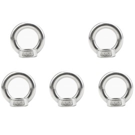 5 Pcs Lifting Eye Nuts, Stainless Steel M10 Eye Nut, Femal Threaded Hardware Fastener Nuts