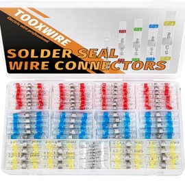 Tooxwire 130PCS Heat Shrink Wire Connectors, Marine & Auto Solderless Waterproof Connectors for Heavy-Duty Applications - 10-26 AWG, 4 Sizes