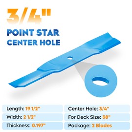 Aeagle Mower Low Lift Blade for AM100946 John Deere Lesco 38 inch Deck GT242 LX188 STX38 GT235 GT242 LT133 LT150 LT155 LT166 LX172 LX173 LX176 LX178 SRX95 SX95 Replaces M82408 050536 2 Pack