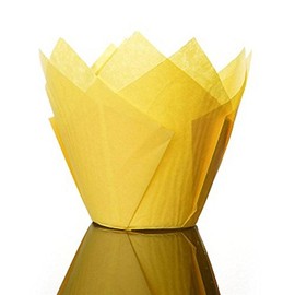 Lemon Tulip Cupcake / Muffin Wraps - Pack of 50 - Yellow