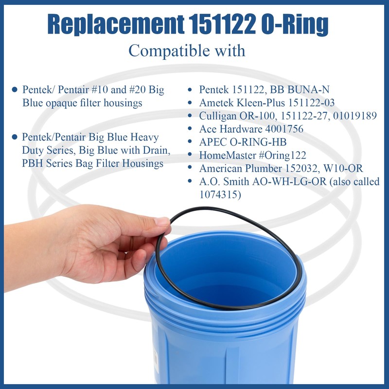 Eiahonen 151122 Water Filters O-Ring Compatible with Pentair Pentek Big